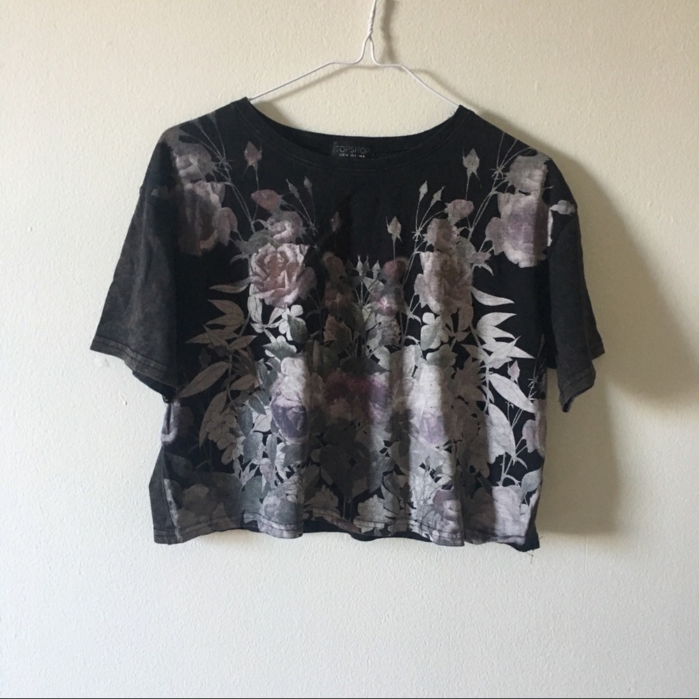 Topshop floral crop top